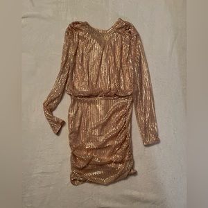 Gold sequin party dress